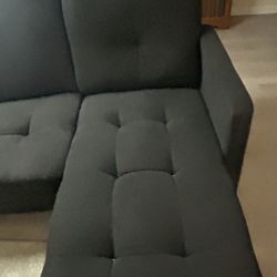 small black sectional couch