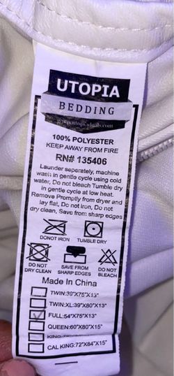 Free Utopia Bedding Full Size Mattress Protector Zippered, 100% Waterproof