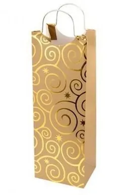 NEW Cakewalk True Fabrications Flashing Bulbs Wine Bag GOLD with Metal Handles