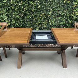 7-Piece Rustic Farmhouse Dining Table Set – 6 Chairs