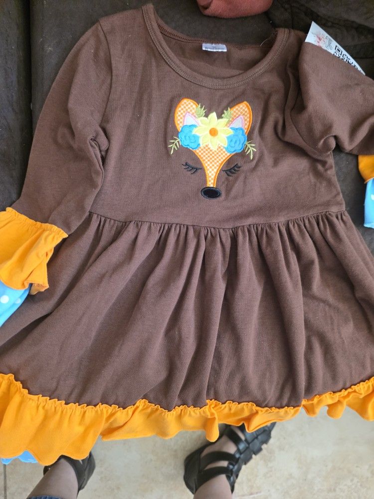 Fall Toddler Thanksgiving Dress Nwt Size 4t