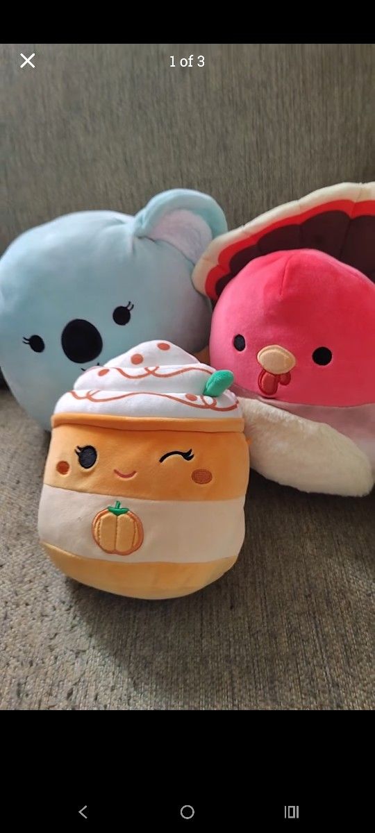 3 Squishmallows - Gavi, Delindy and Coco