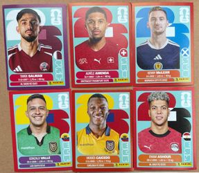 PURPLE & RED Panini WC 26 stickers