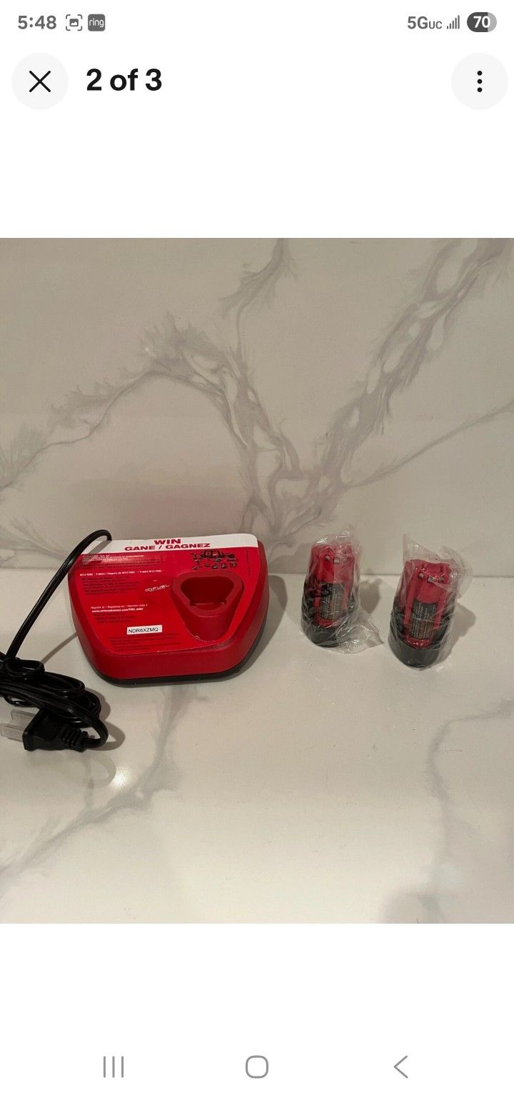Milwaukee M12 Battery 2.0ah Kit