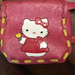Hand Made Pink Hello Kitty w/ Coin Purse 