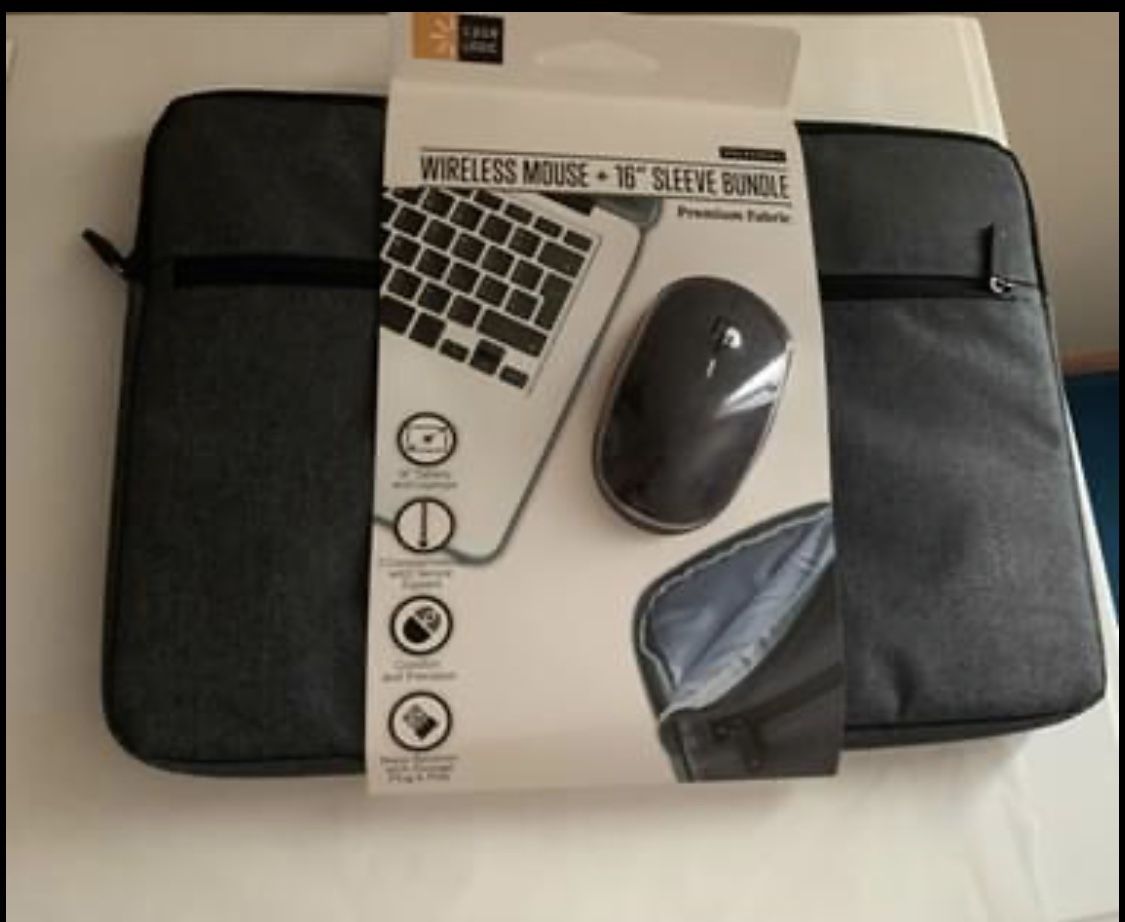 New laptop case and wireless mouse