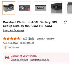 Duralast Platinum Battery