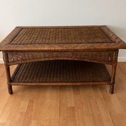 Woven Rattan Coffee Table