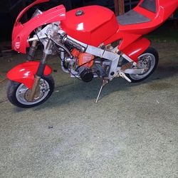 2 stoke 50cc x1 pocket bike