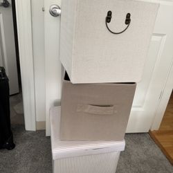folding ottoman and 2 soft storage cubes, all for $20