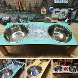 Snowboard Dog Bowls