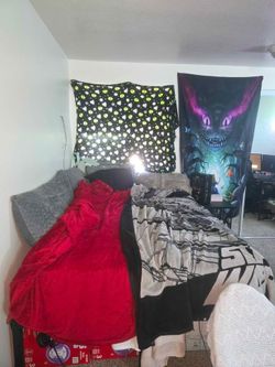 Full Size Bed Mattress & Metal Frame *Bedding Not Included*