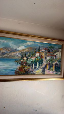 6 Large Vintage Style Framed Paintings & Wall Art Collection