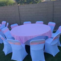 Round Table Table Cloth Chair Covers 