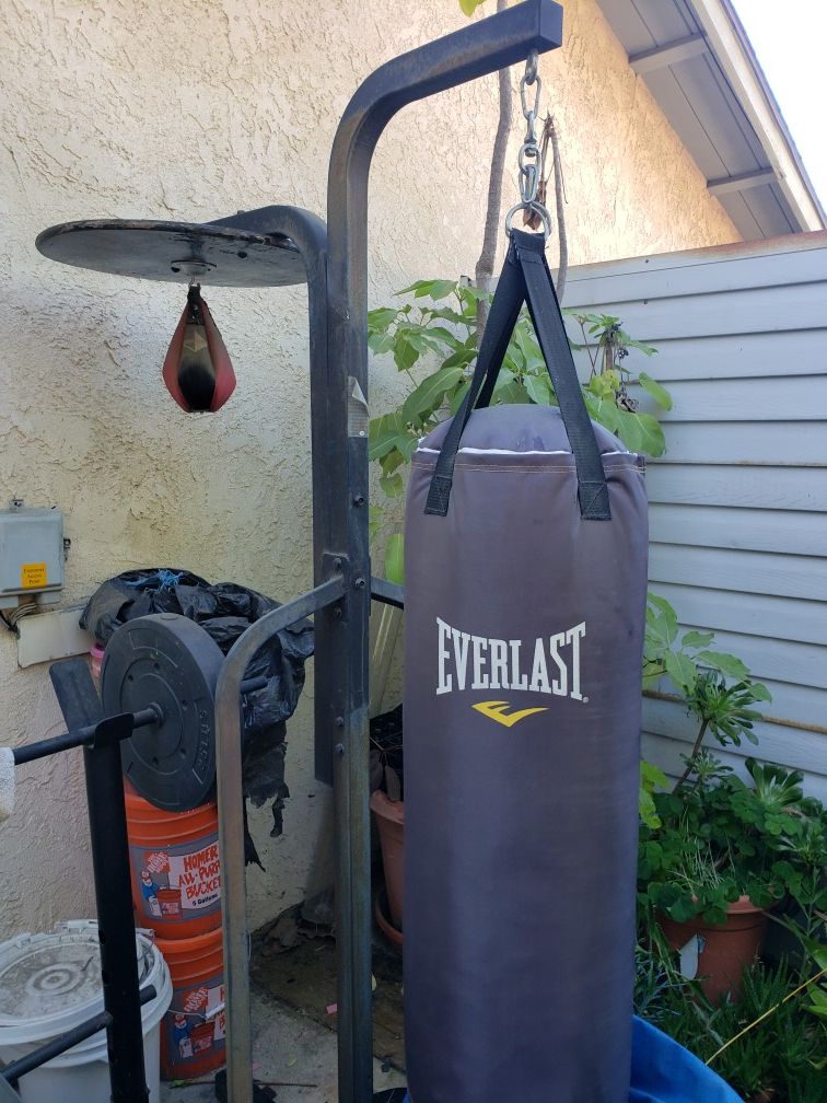 Everlast punching bag and stand