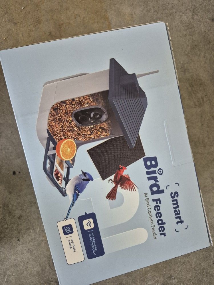 Smart Bird Feeder with Camera,AI Identify Species,Bird House with Solar Powered,Instant Arrival Alerts,2K HD Capture Video Live View,Gift for Birds Lo