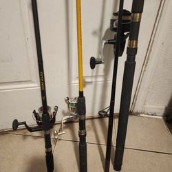Fishing Pole With Reels 10ft & 6"6ft & 6ft Take It All For $70