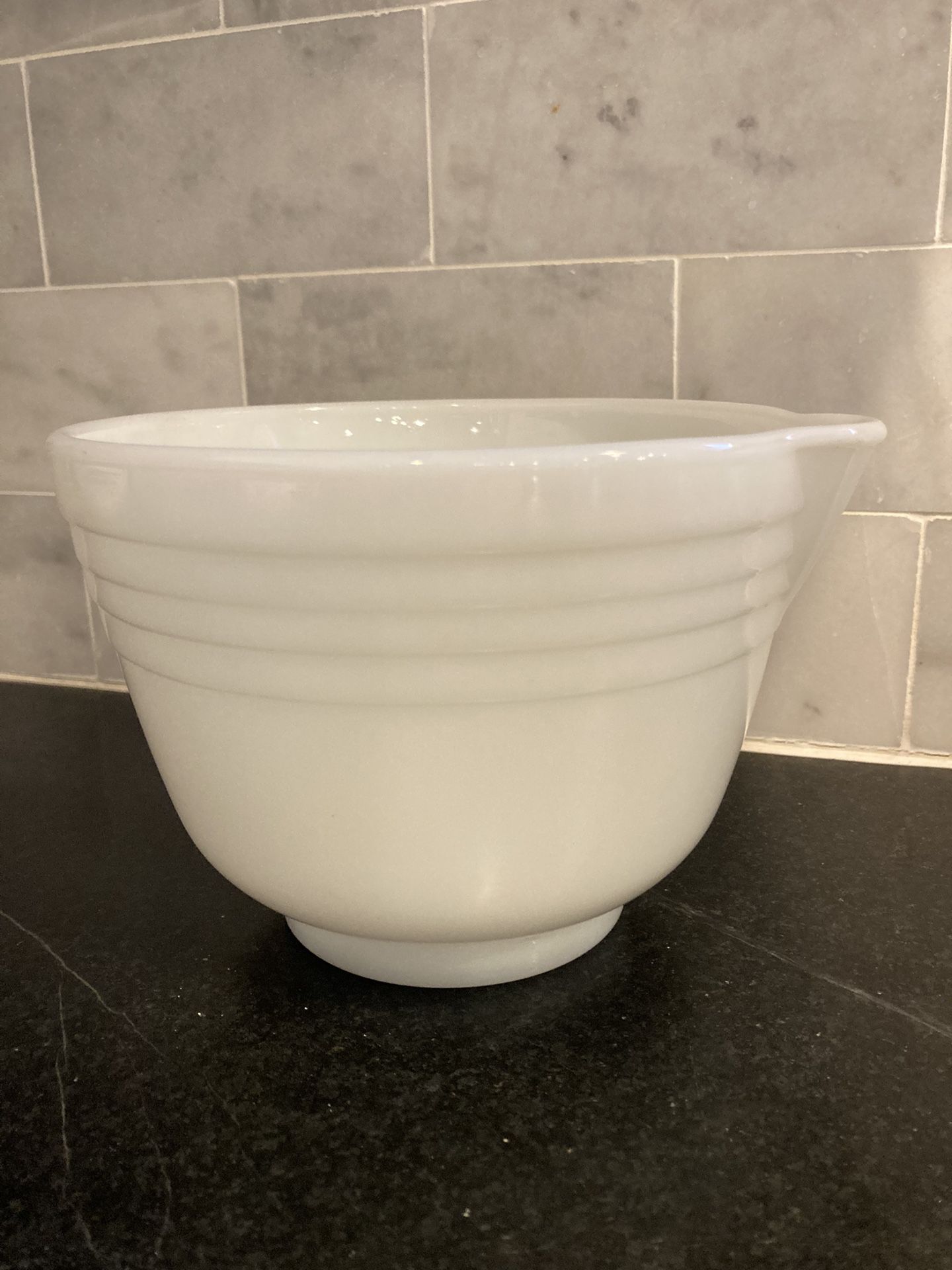 Vintage 1940’s PYREX Hamilton beach Milk Glass Mixing Bowl