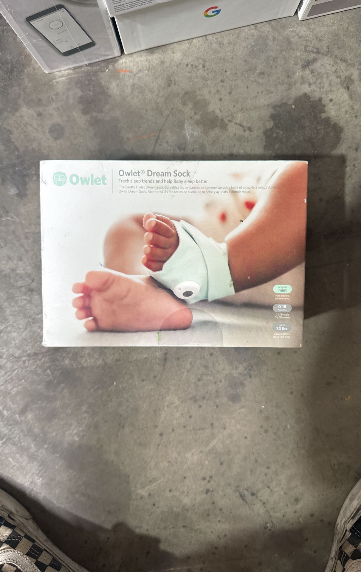 Newborn Owlet Baby Foot Monitor Sense-U Smart Sock Shoe Baby