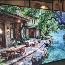 58" hisiense roku smart tv 4k basically new great quality pic come with swivel mount 