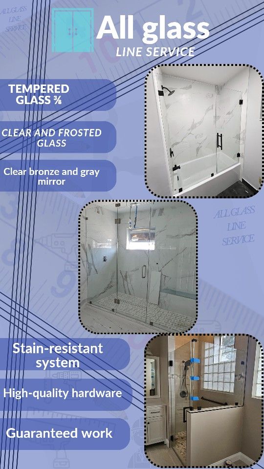 π 3/8" Tempered Glass Shower Door β Modern and Elegant