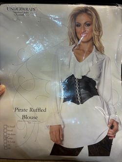 Pirate Ruffled Blouse Costume Large