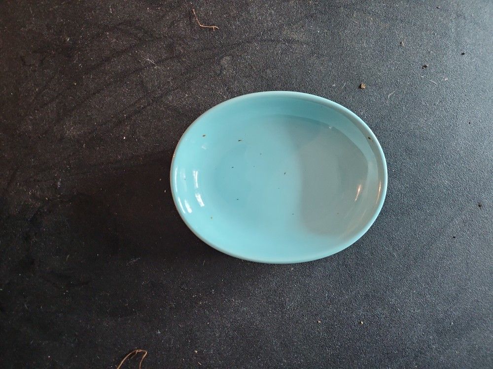 Used Light Blue Soap Dish