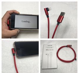 Right Angle 6 FT iPhone , ipad , ipod charger ( lighting cable )