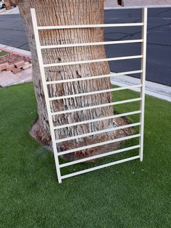 White Metal Fence Panel