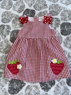 12 Months Baby Girl Strawberry Dress 