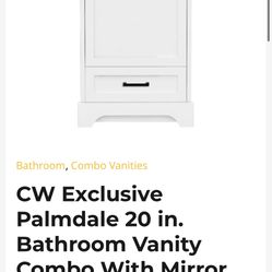 Vanity 20inch With Top New Out Of Box 