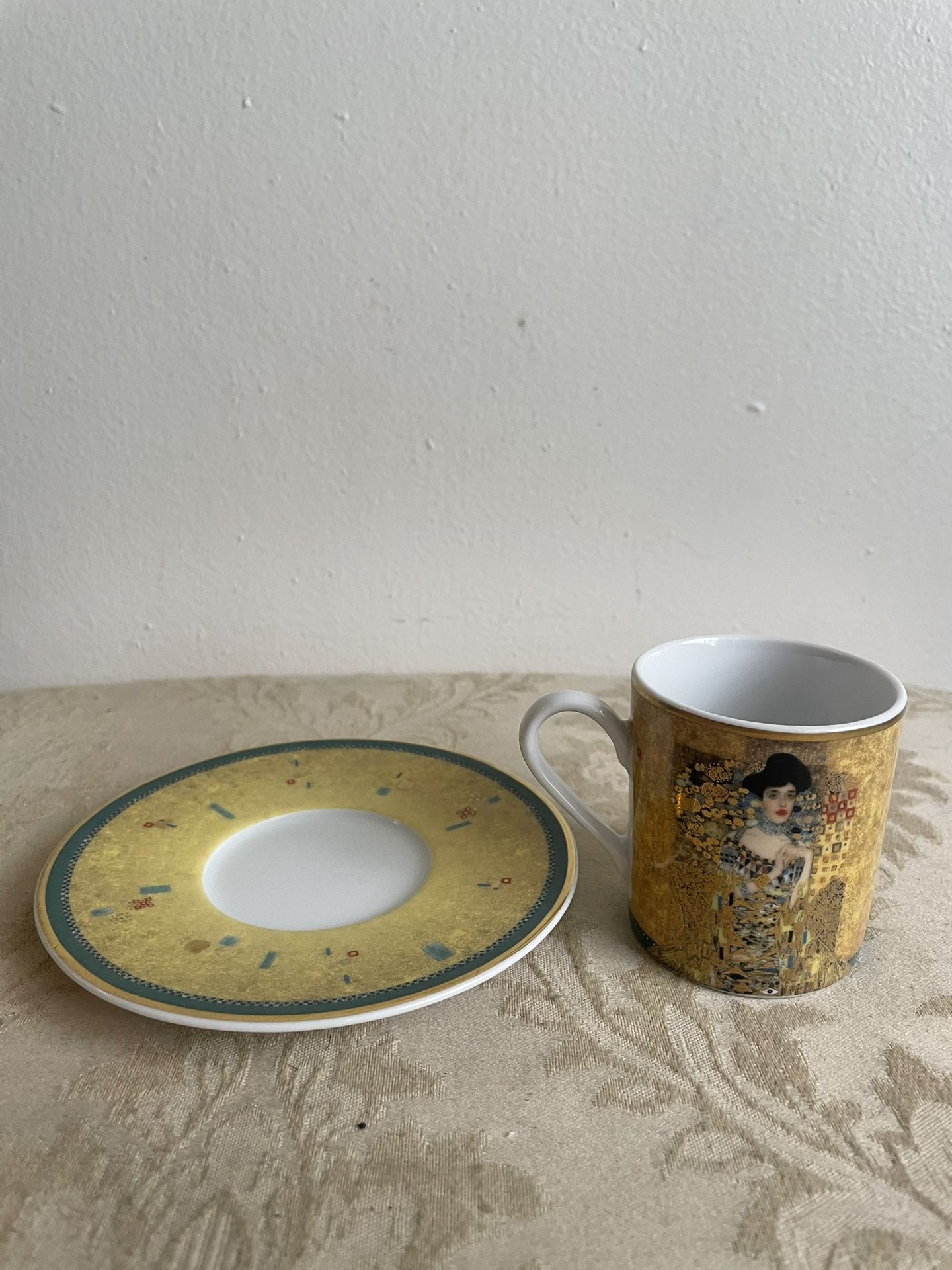 Artis Orbis Goebel Espresso Cup and Saucer Adele Bloch-Bauer Artist Gustav Klimt