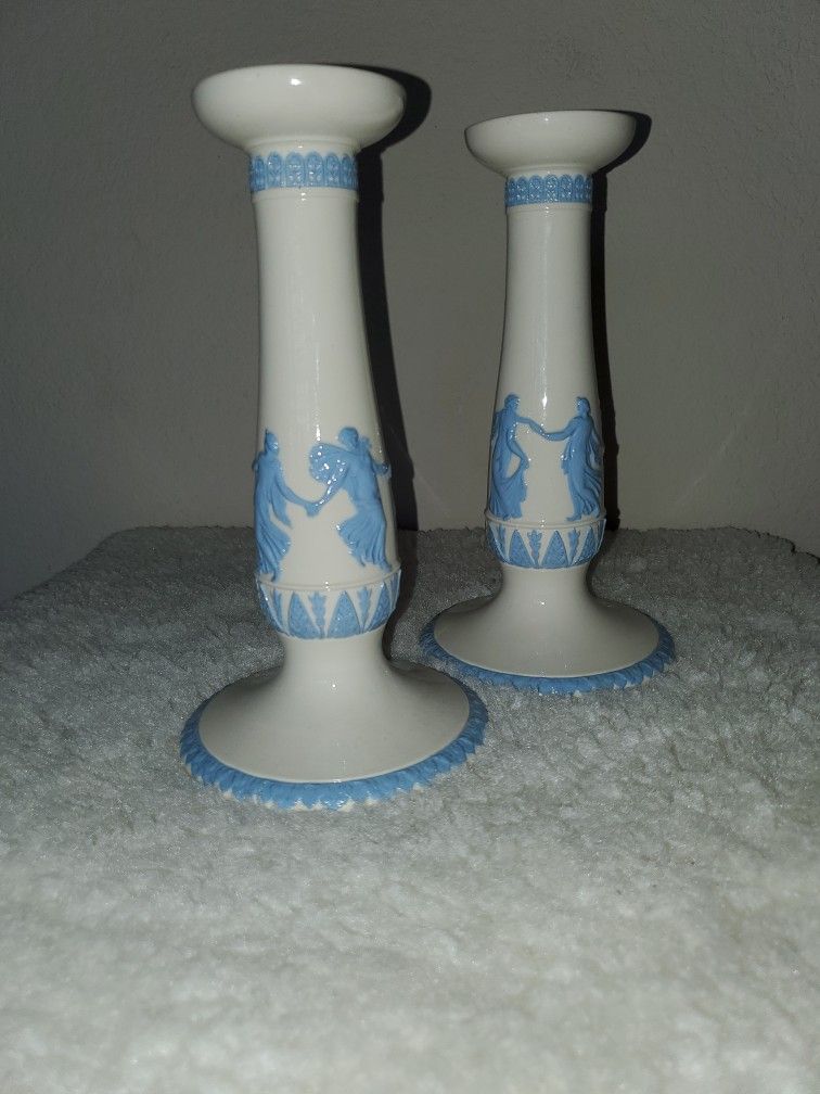 WEDGWOOD England Dancing Candle Sticks