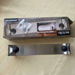 Prodyne Metalla Stainless Steel Paper Towel Rack ~ Under Cabinet or on Wall