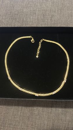 Crystal statement chain necklace
