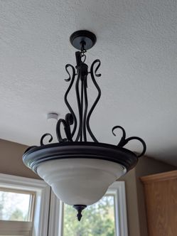 Black chandelier/ceiling light fixture
