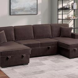Sectional Pull Out Bed Doble Chaise $659