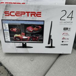 TWO (x2) Sceptre 24in FHD Displays
