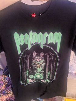 Pentagram band tshirt merch, autographed, size small