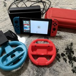 Nintendo Switch Handheld Console With Red & Blue Joycons 