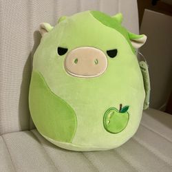 honeycrisp green apple cow squishmallow 8” brand new with tags