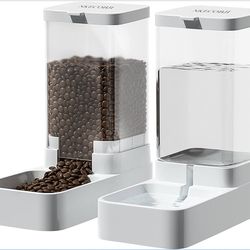 Gravity Pet Feeder and Water Dispenser Set