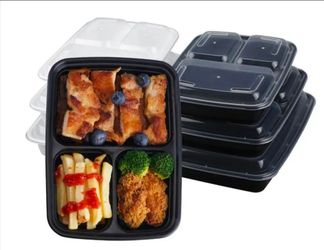 💥Sale New 100ct Compartment Lunch Box Microwavable BPA free Container for Meal Prep Takeout ( Reseda Ca)