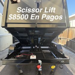 NEW SCISSOR LIFT HYDRAULIC DUMP TRAILER with RAMPS 💠