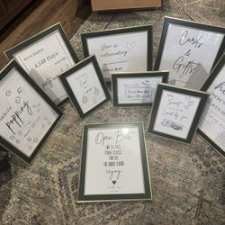 Green And Gold Picture Frames
