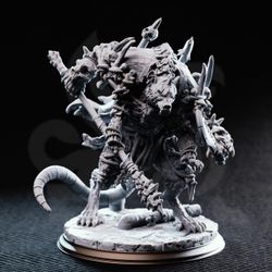 Konigsratte the Rat King Large Monster resin mini for tabletop wargaming — unpainted