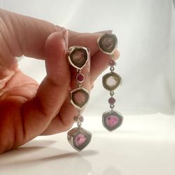Earring Watermelon Tourmaline 
