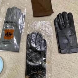 Italian leather Gloves. Mult Colors. Unisex SZ Med. LIKE NEW!
