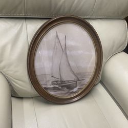 Framed Sailboat Sketch