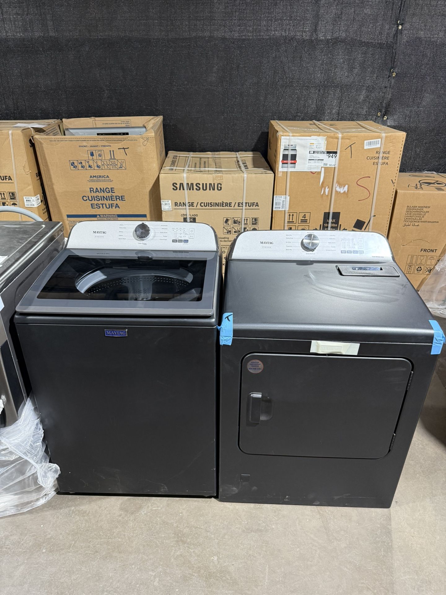 27” Brand New Top Load Washer N Gas Dryer
